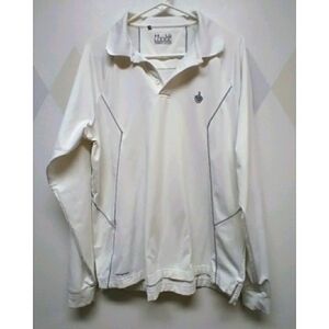 Under Armour white mens long sleeved polo coldgear
